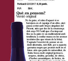Ressenya Roca Roja DOQ Priorat La Guia de Vins a El Punt Avui